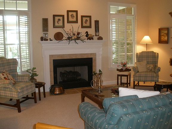 Livingroom/gas logs/shutters