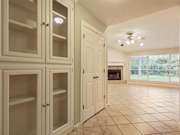 Built in shelving in entry