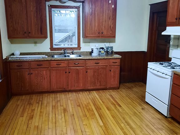 Remodeled kitchen basement access door.