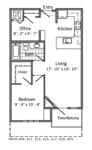 Floor plan Plan 1I