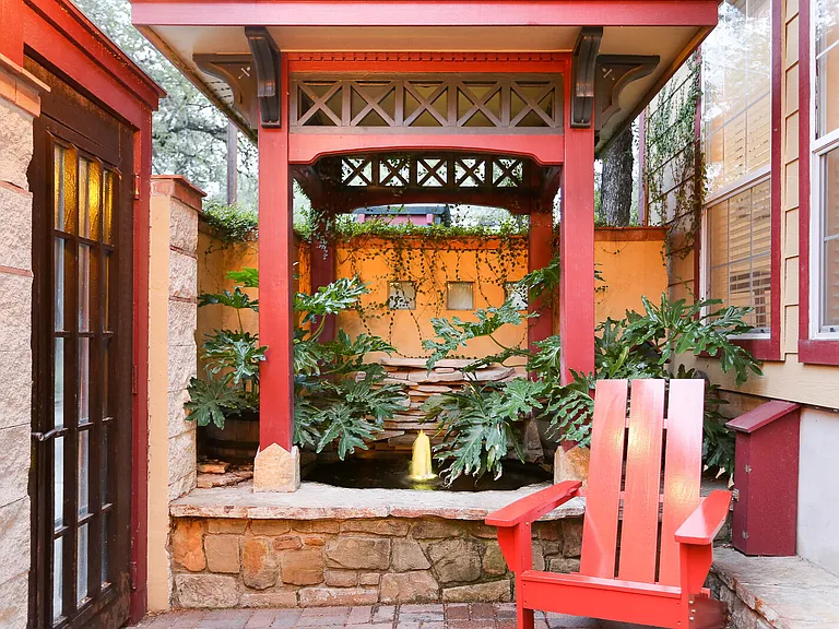 Outside water feature.