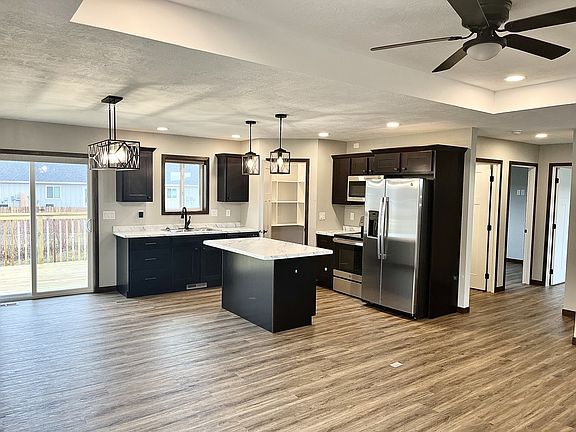 kitchen, dinning, living