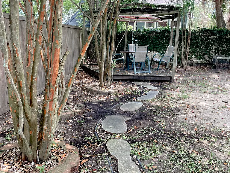 Large, spacious backyard