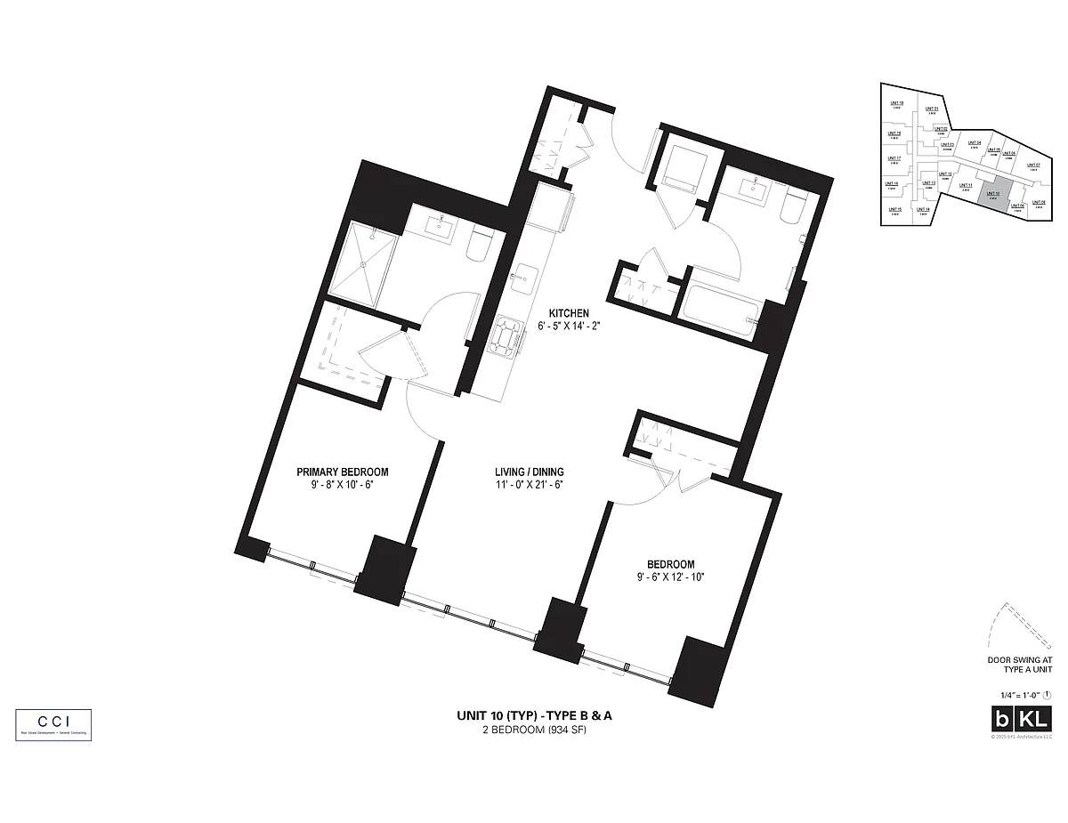 Floor plan Tier 10 - Two Bedroom