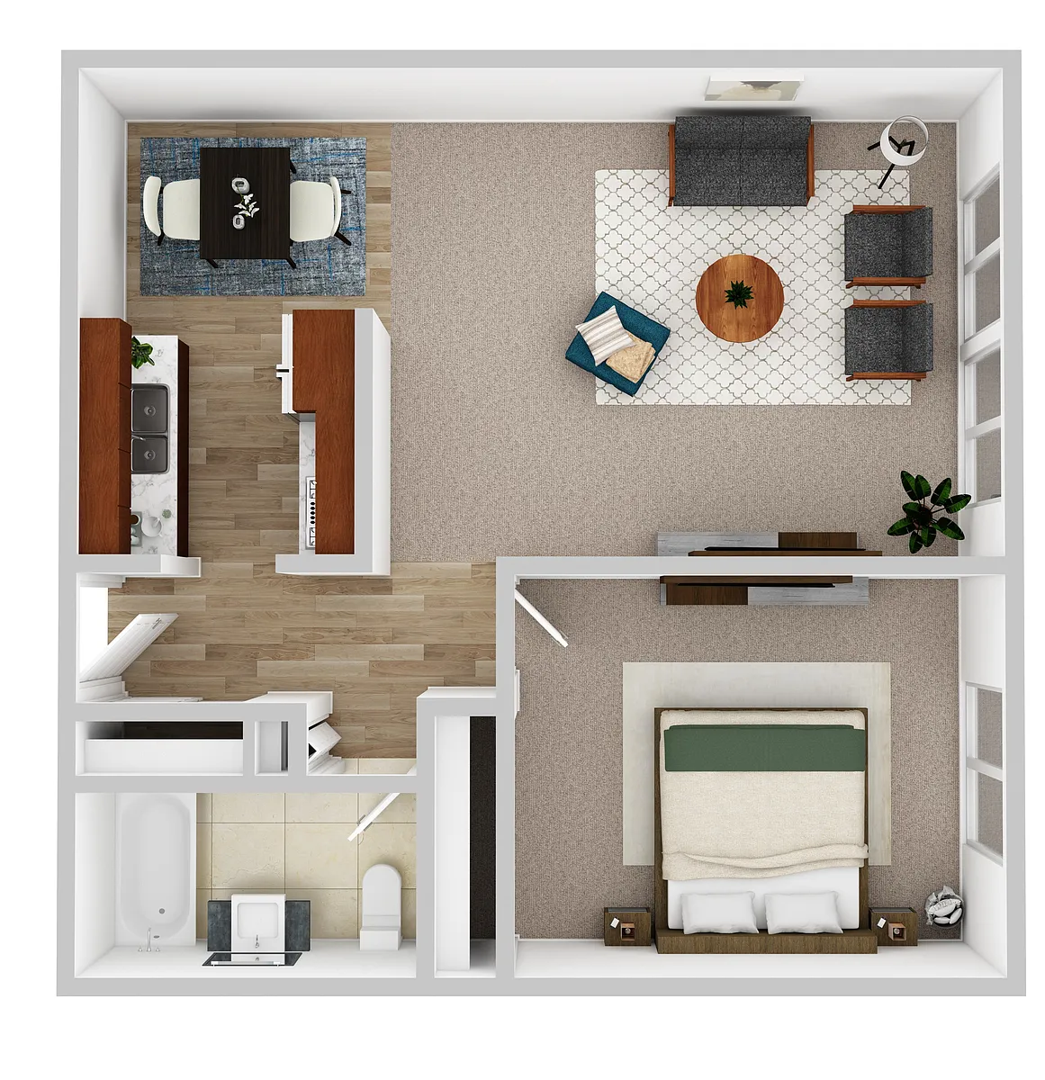 Floor plan One Bedroom