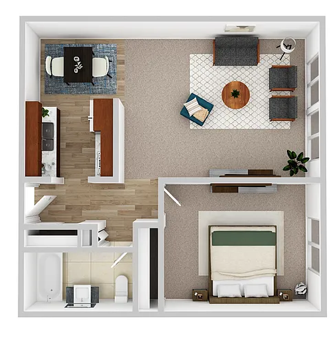 Floor plan One Bedroom