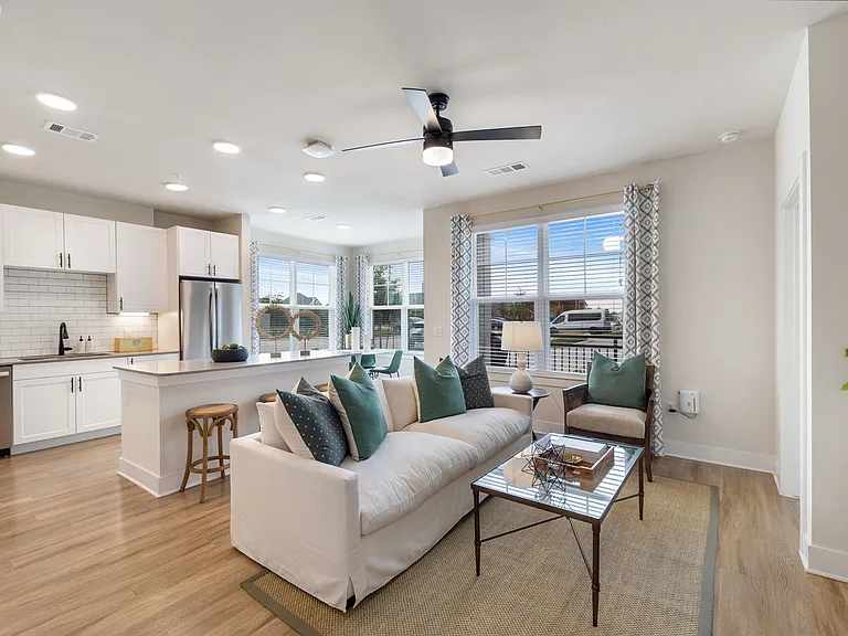 Open Concept Living Room & Kitchen