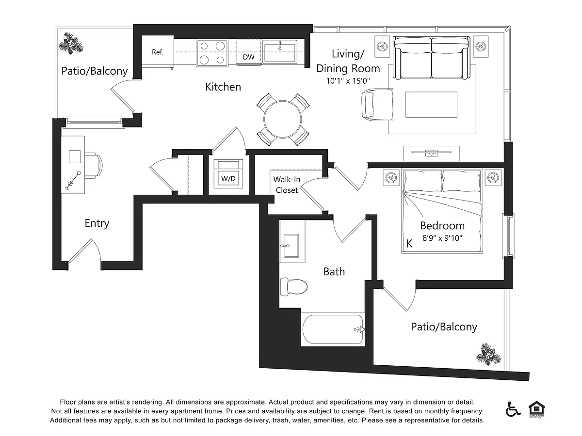 Floor plan 1S1 - 1 Bed