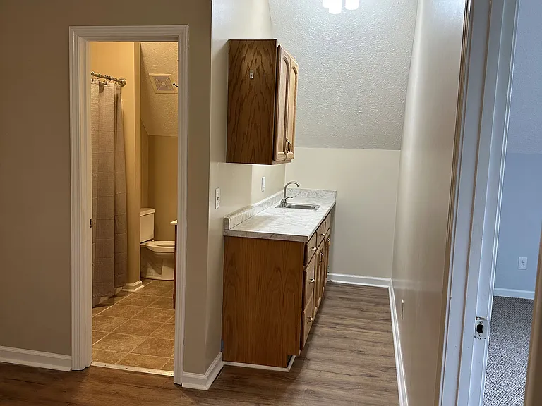 Second floor kitchenette & bathroom