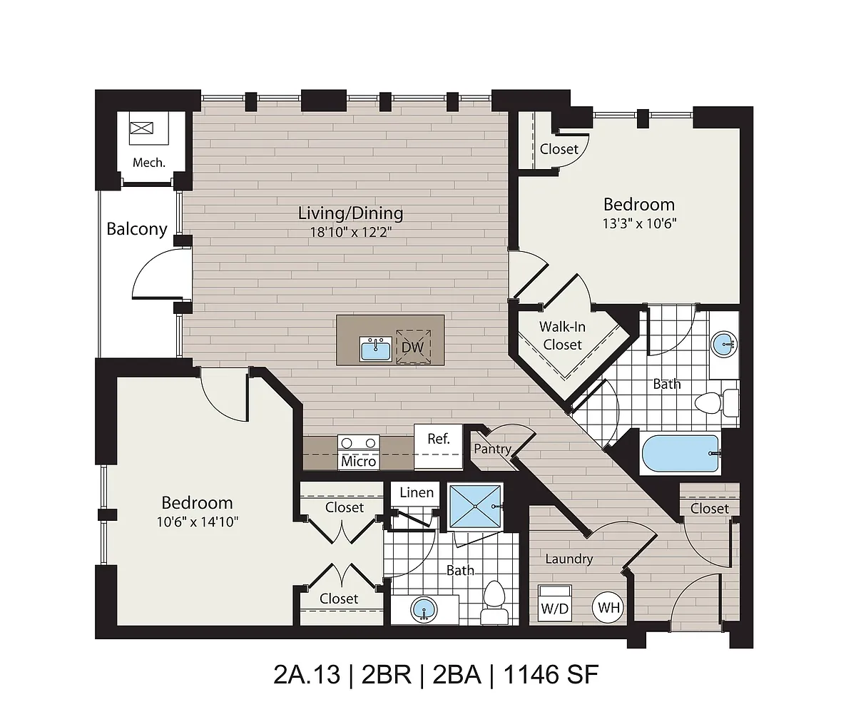 Floor plan 2A13