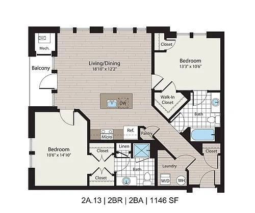 Floor plan 2A13