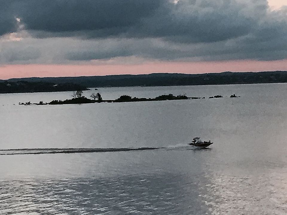 Dusk from deck. Island view