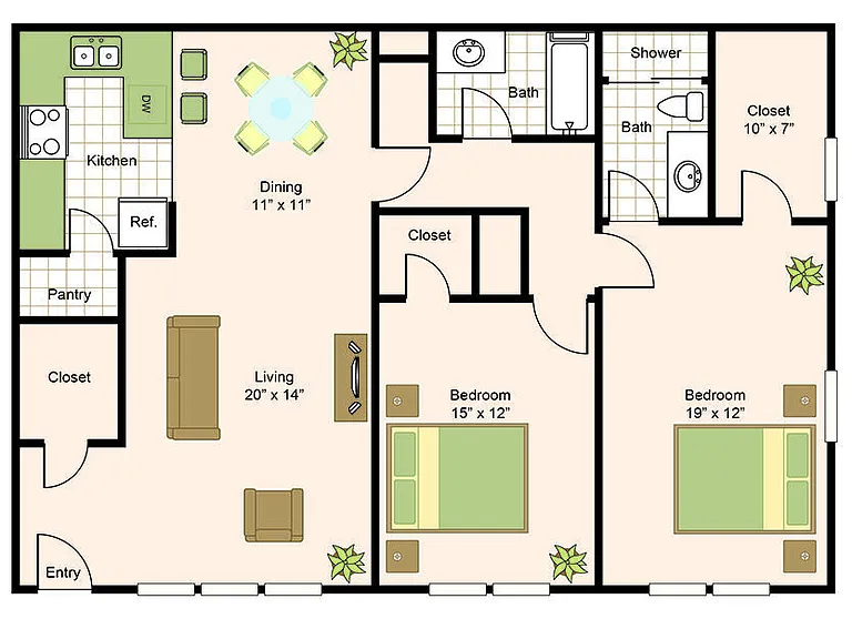 G2a floor plan Memorial Creole