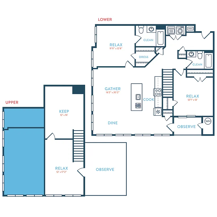 Floor plan 1702 Quincy B2 Loft