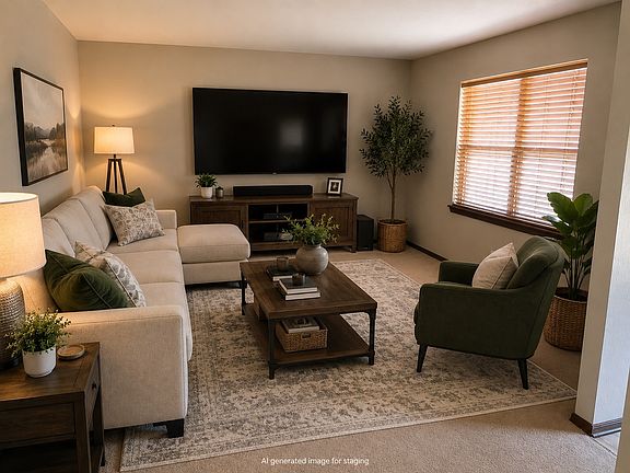 AI generated staged living area