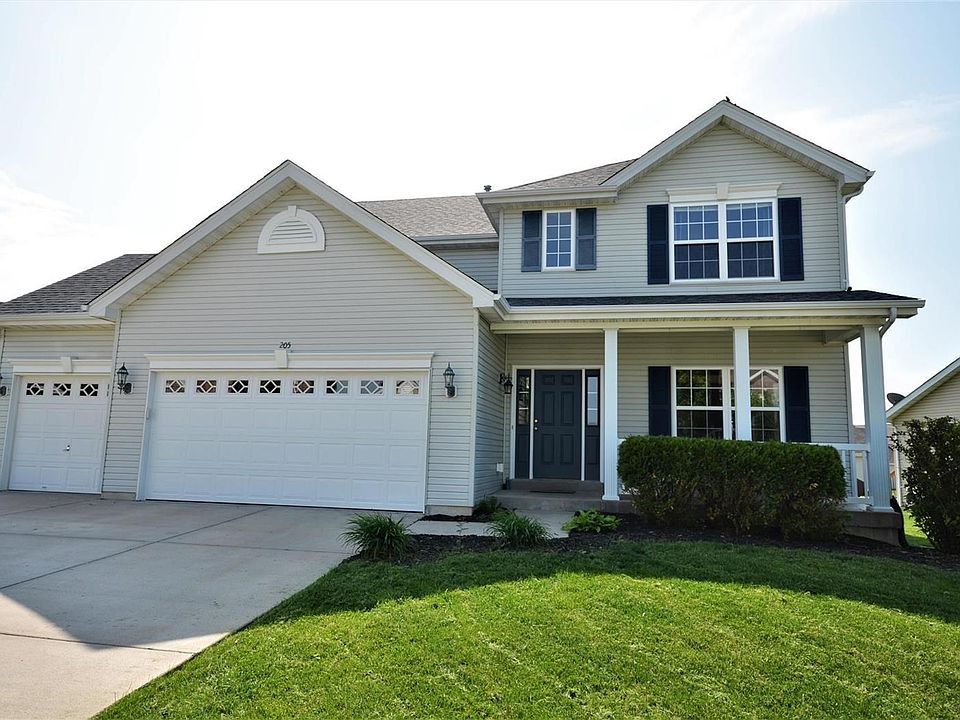 Two Story Home in desirable community that has a lot of amenities! Large 3 car garage, covered porch.  Back yard has a large deck and patio.  Inside is freshly painted and has some nice updates.