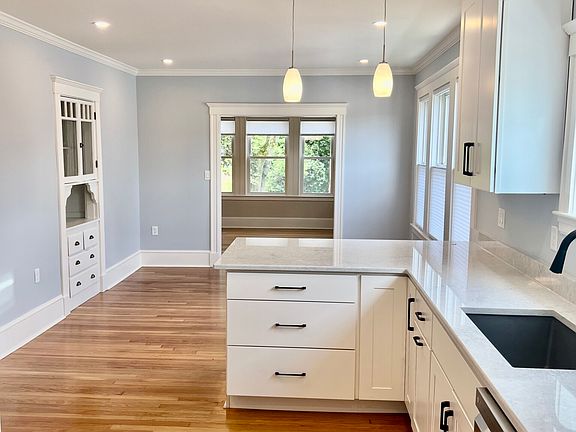 Kitchen into living room