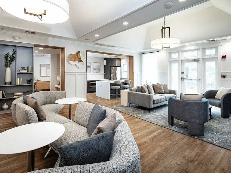 eaves Wilmington West resident lounge with seating areas