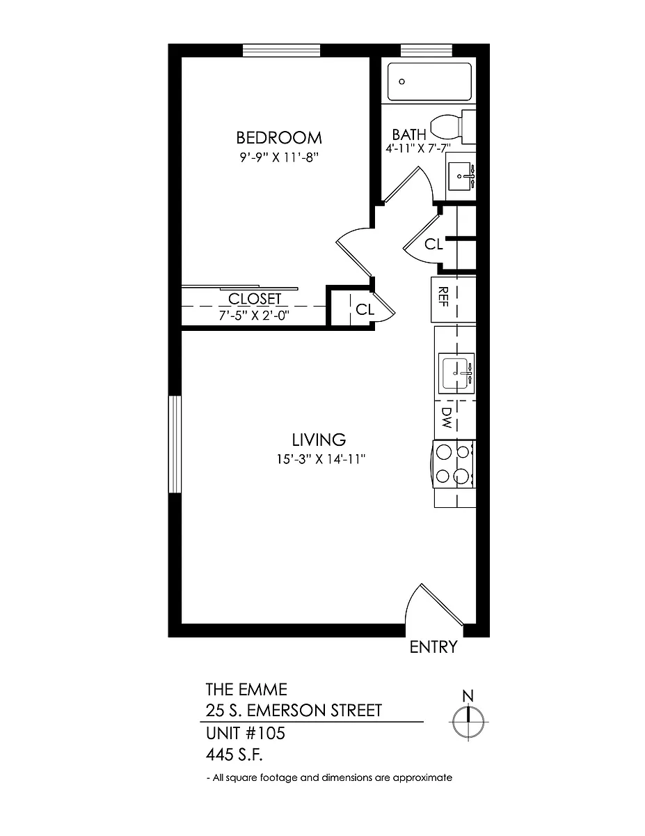 Floor plan 1 Bedroom x 1 Bathroom
