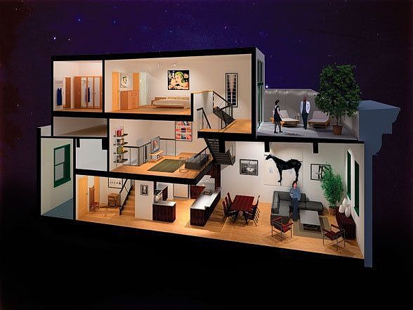 3 spacious levels
