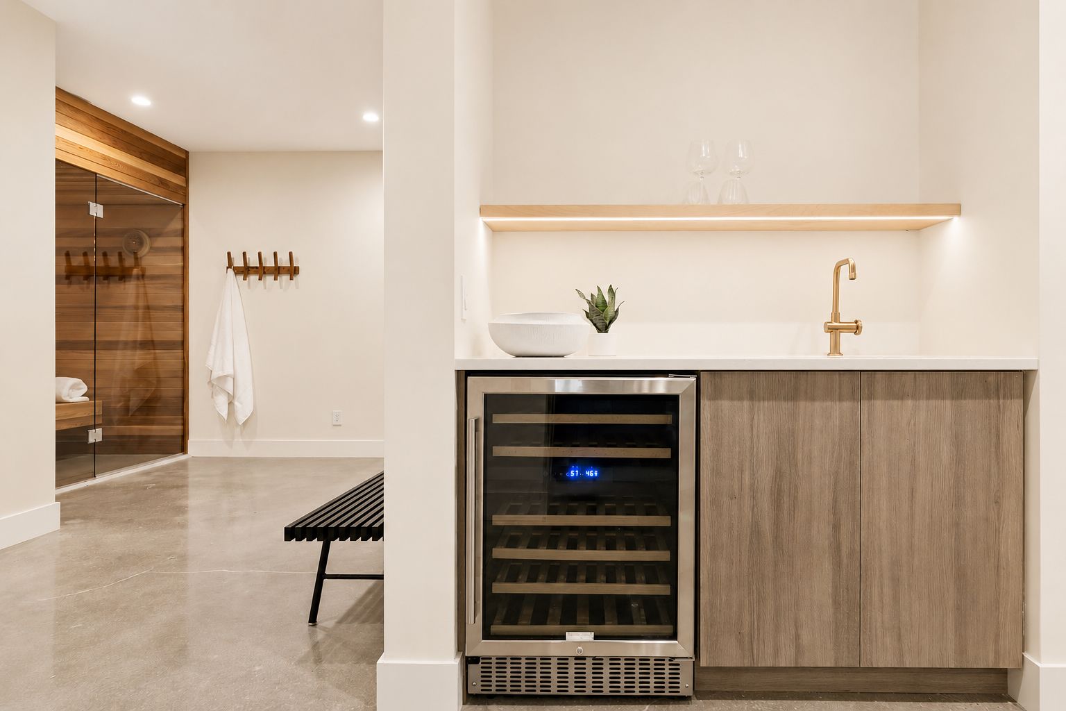 WET BAR OWER LEVEL-IMAGE TAKEN FROM SIMILAR HOUSE- AI ENHANCED