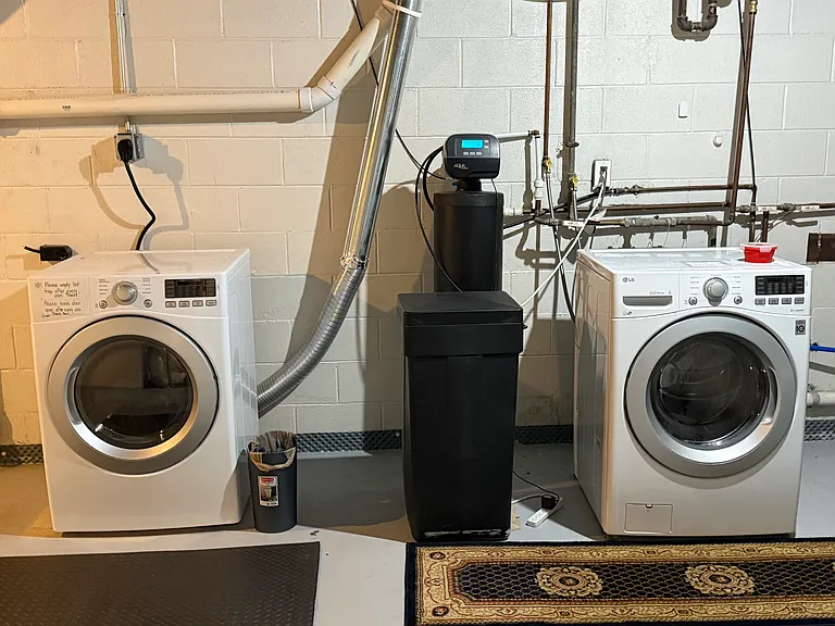 washer, dryer and water softener with reverse osmosis water system