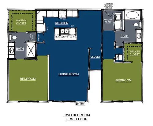 Floor plan 2 Bedroom Apartment - B