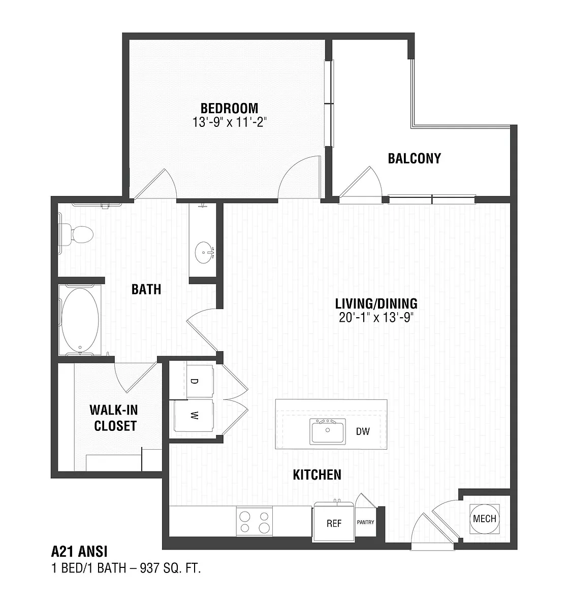 Floor plan A21 ANSI