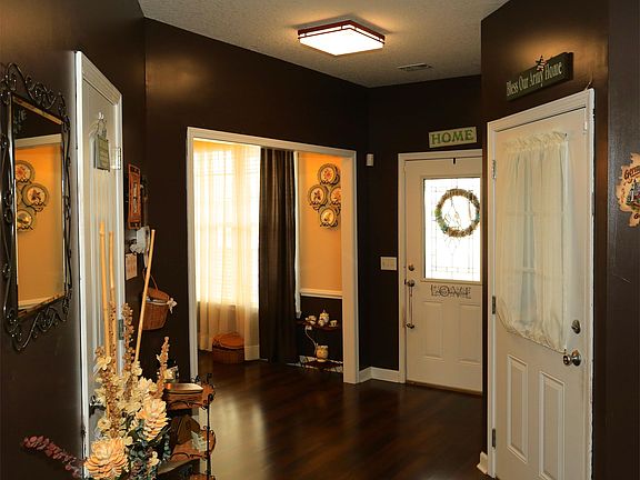 Beautiful laminated flooring in the front foyer.
