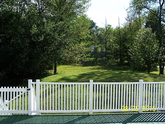 view of backyard from deck