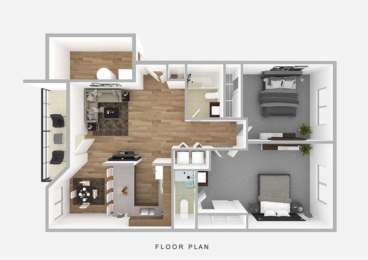 Floor plan 2 Bedroom _2 Bath