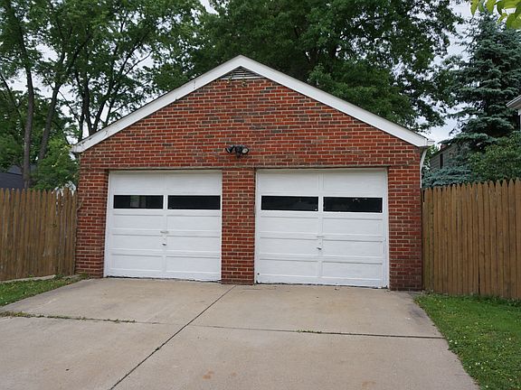 Brick 2 car garage