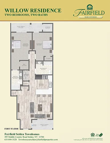 Floor plan WILLOW 2BR 2B