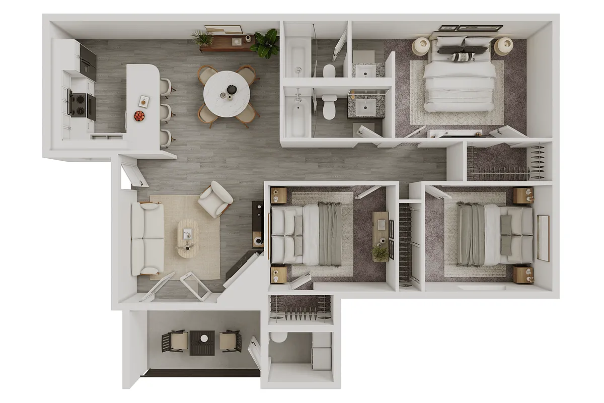 Floor plan SANTA MARIA - 1,081 SQ FT