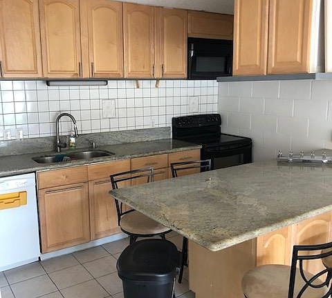 Kitchen and counter area