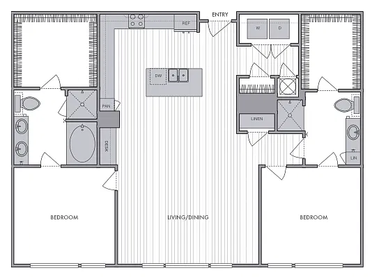 Floor plan 2 Bed_2 Bath_M