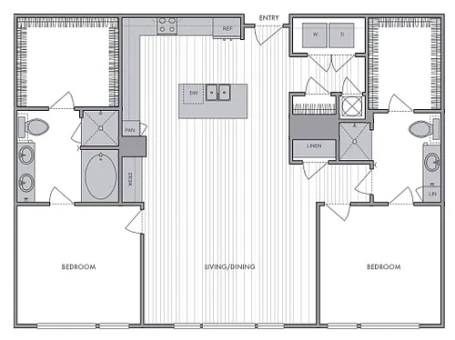 Floor plan 2 Bed_2 Bath_M