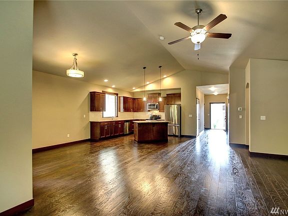 Engineered hardwood flooring through out main living area