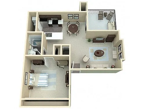 Floor plan 1 Bedroom