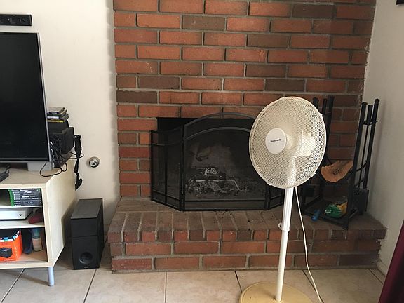 Fireplace in living room 