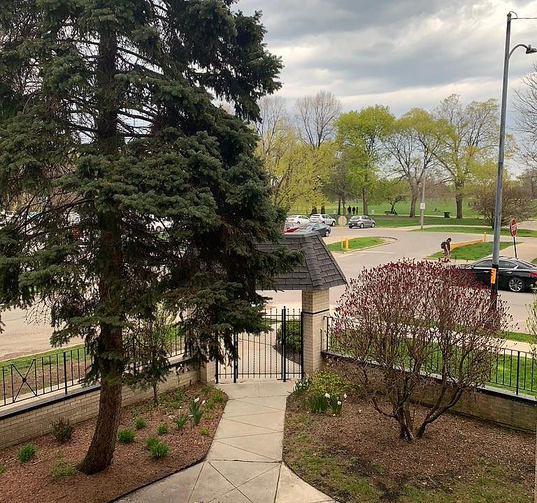 2nd-floor view of the entrance