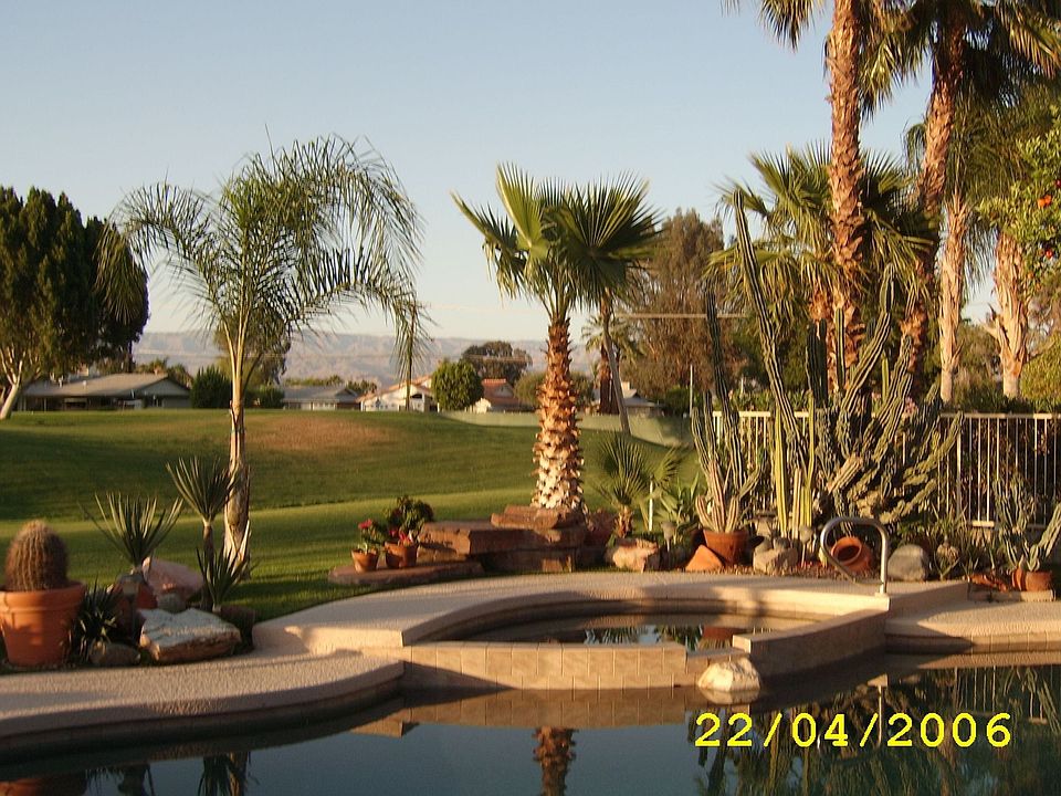 View from patio to spa