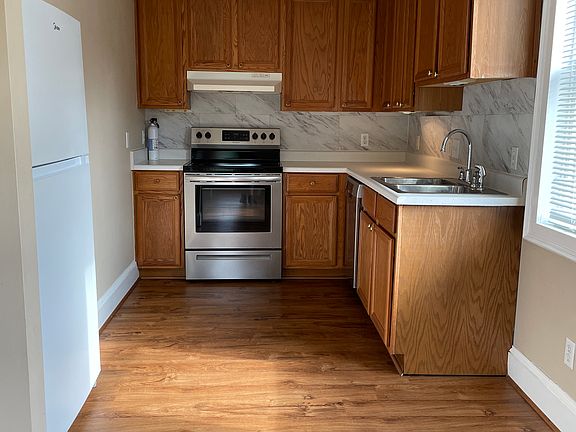 Kitchen picture taken from the living room. No gas appliances or heat in the unit.