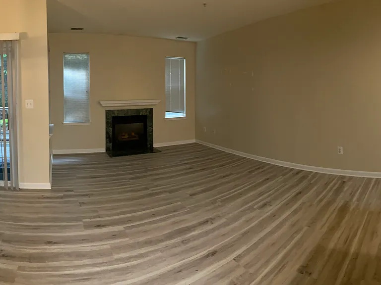 Living room and dining room