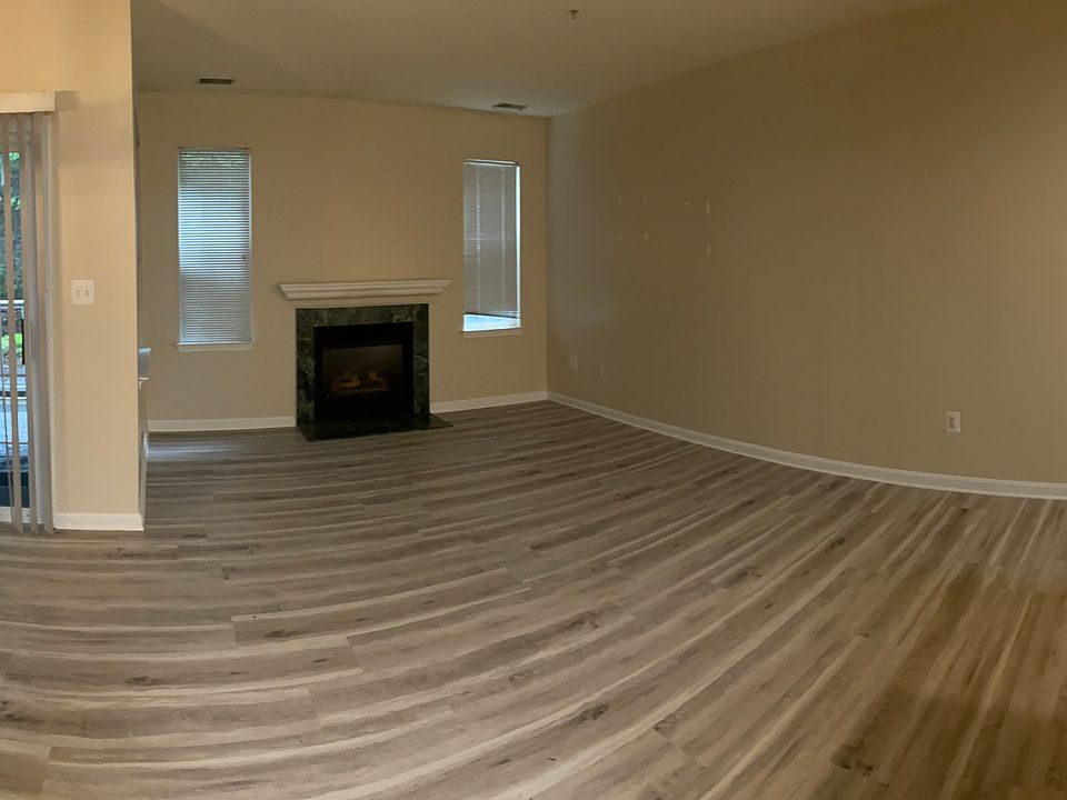 Living room and dining room