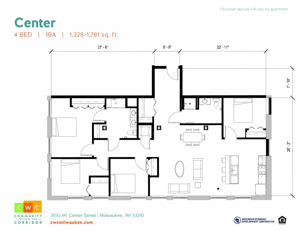Floor plan Center