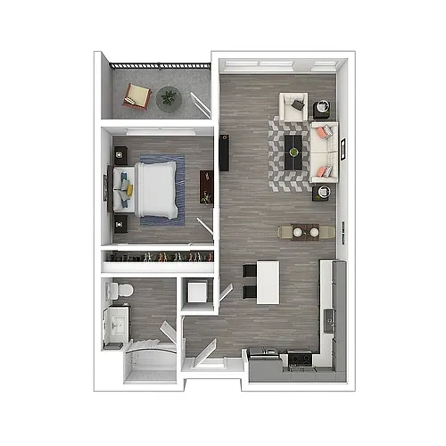 Floor plan 1x1A