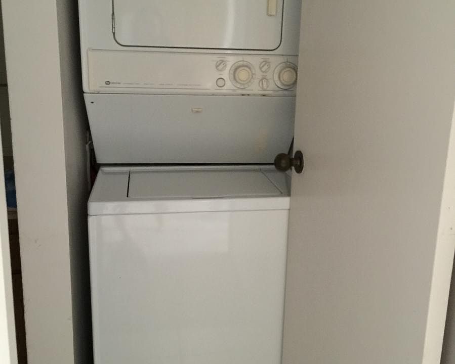 Large stack washer/dryer in unit