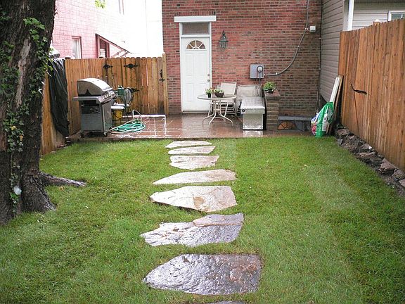 Backyard from new shed