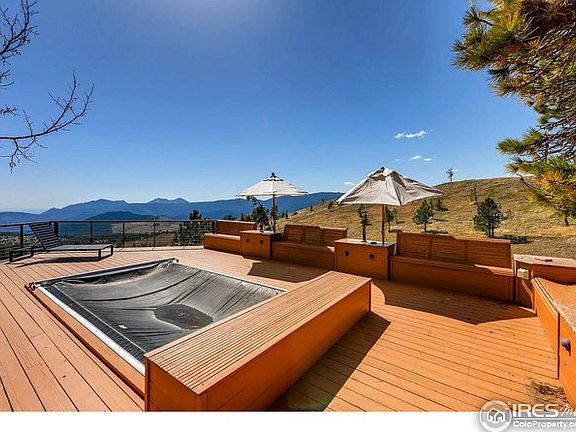 Entertaining deck with lap pool